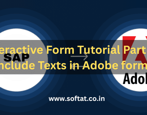 SAP Adobe Interactive Form displaying include texts