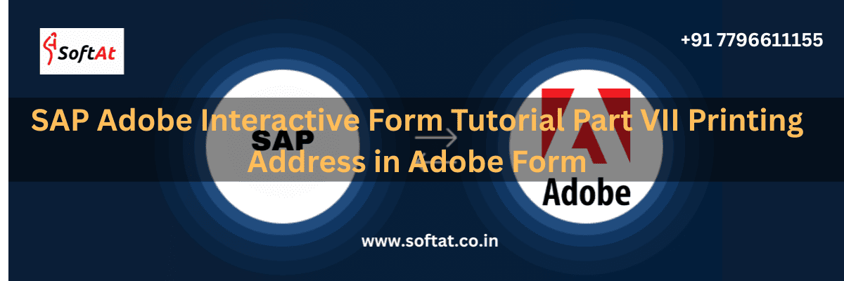 SAP Adobe Interactive Form displaying a printed address with form fields