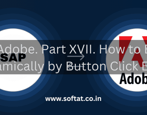 Button click event triggering a dynamic URL execution in Adobe Forms.