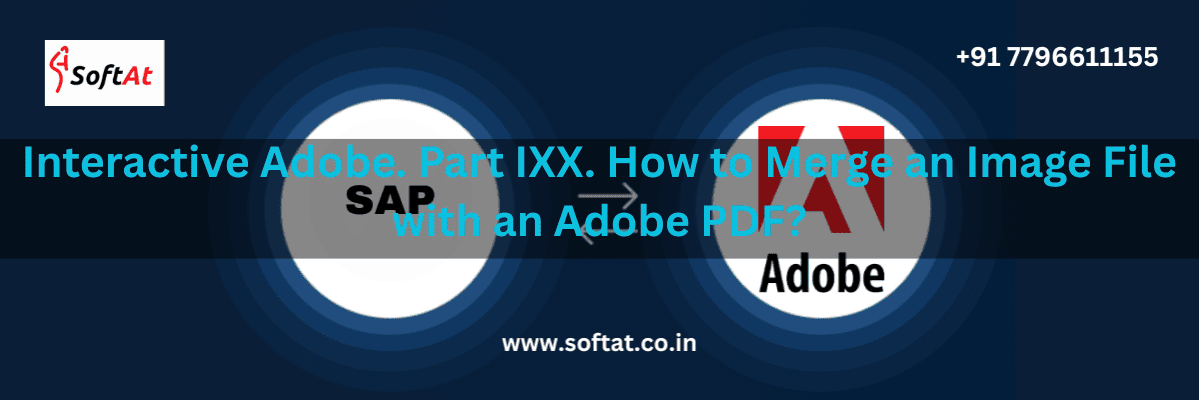 Merging an image file with an Adobe PDF using Interactive Adobe tools.