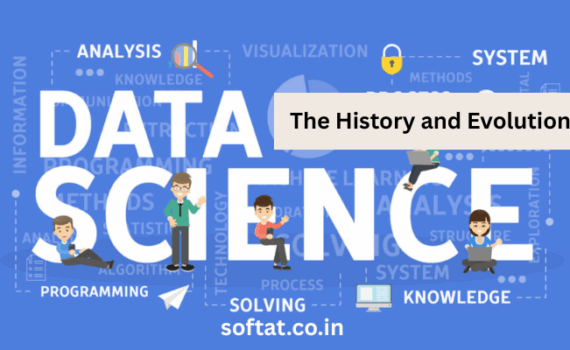 Timeline graphic showing the evolution of data science from statistics to machine learning and AI