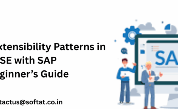Diagram showing in-app vs side-by-side extensibility in SAP.