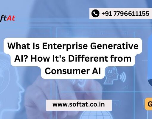 Comparison diagram showing enterprise generative AI versus consumer AI differences
