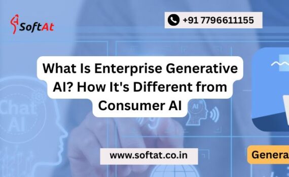 Comparison diagram showing enterprise generative AI versus consumer AI differences