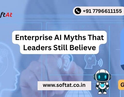 Business leaders discussing enterprise AI myths during a boardroom strategy meeting