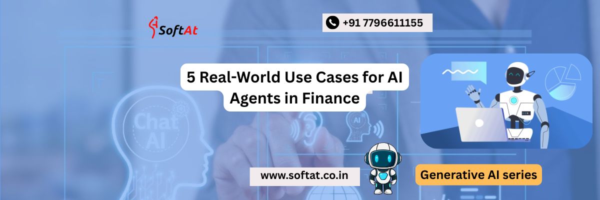 AI agents in finance analyzing data on a digital banking dashboard