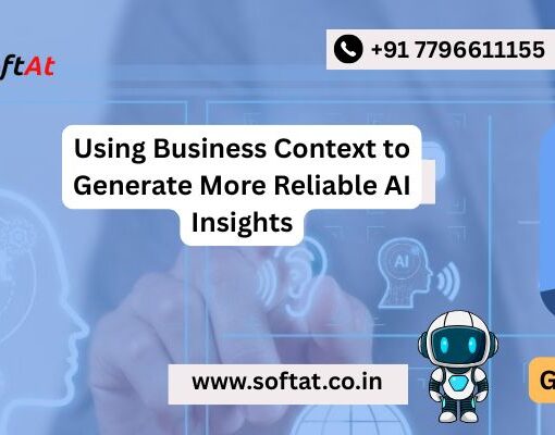 Business team reviewing AI generated insights with contextual data on screen
