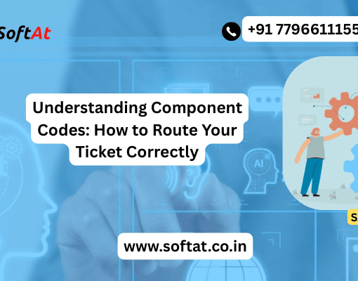 Support agent reviewing component codes to route a help desk ticket correctly