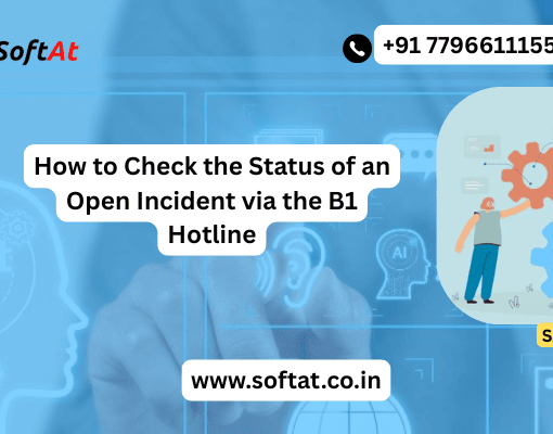 SAP Support Portal screen showing status of an open incident via B1 Hotline
