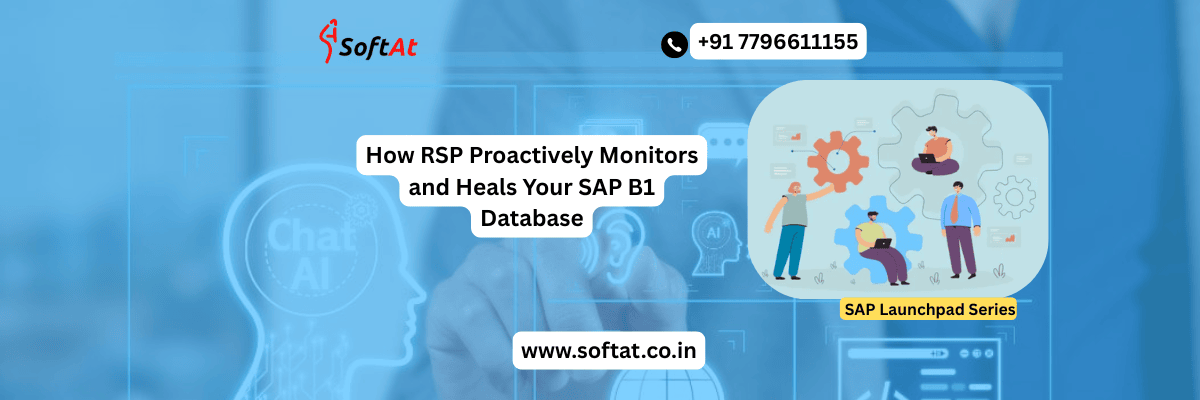 RSP dashboard showing proactive SAP B1 database monitoring and health status