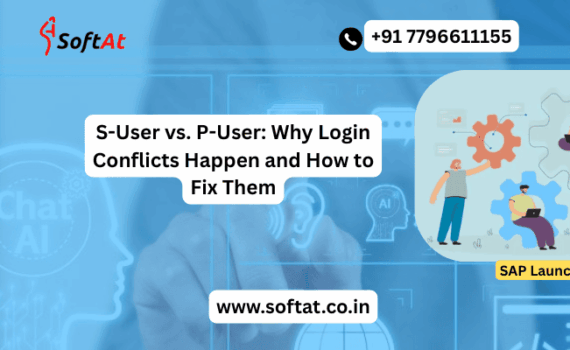Illustration showing S-User and P-User login conflict on a computer screen